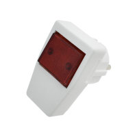 Schutzkontakt-Winkelstecker mit beleuchtetem Schalter