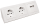 McPower Steckdosenblock Flair Aufbau, weiß, 2-fach Steckdose + 2x USB
