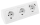 McPower Steckdosenblock Flair Aufbau, weiß, 3-fach Steckdose + USB